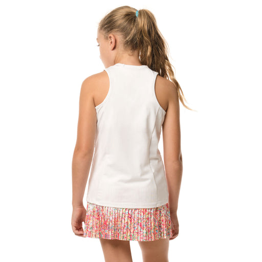 Lucky In Love V-Neck Cutout Girls Tennis Tank Top