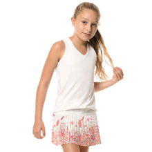 Load image into Gallery viewer, Lucky In Love V-Neck Cutout Girls Tennis Tank Top - 110 WHITE/L
 - 1
