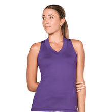 Load image into Gallery viewer, Sofibella UV Colors Racerback Wmns Tennis Tank Top - Plum/XL
 - 7