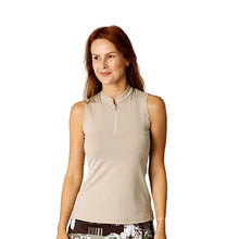 Load image into Gallery viewer, Sofibella Golf Colors Sleeveless Womens Golf Polo - Tan/2X
 - 23