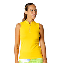 Load image into Gallery viewer, Sofibella Golf Colors Sleeveless Womens Golf Polo - Yellow/2X
- 1