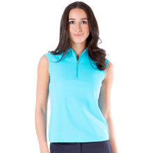 Load image into Gallery viewer, NVO Nikki Womens Sleeveless Golf Polo - AQUA 474/XL
 - 1