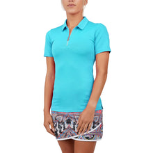 Load image into Gallery viewer, Sofibella Golf Colors Womens SS Golf Polo - Surf/2X
 - 19