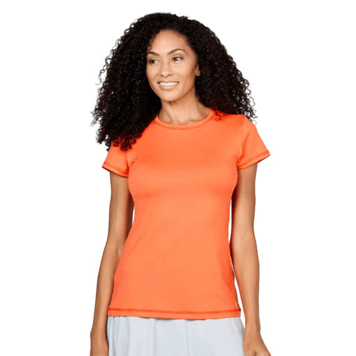 Sofibella UV Colors SS Womens Tennis Shirt - Nectarine/2X