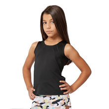 Load image into Gallery viewer, Sofibella UV Colors Girls Tennis Tank Top - Black/L
- 4