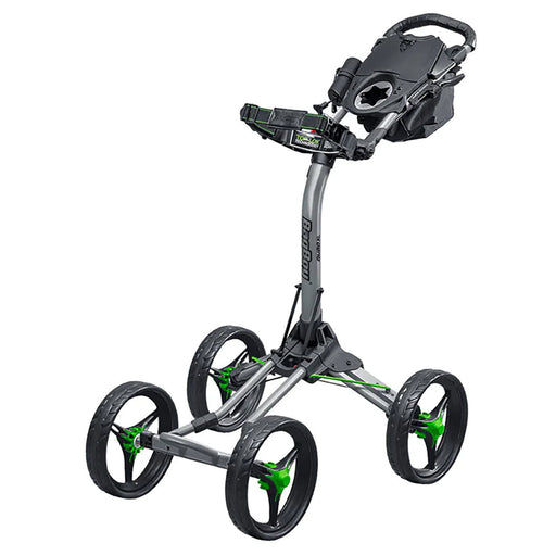 Bag Boy Quad XL Golf Push Cart - Gray/Lime
