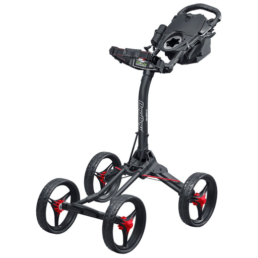Bag Boy Quad XL Golf Push Cart - Matte Black/Red