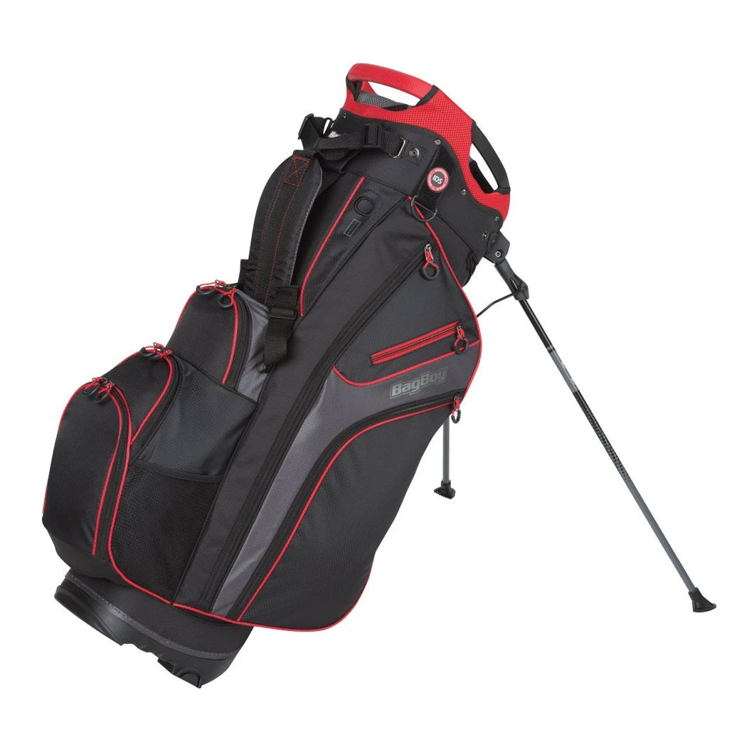 Bag Boy Chiller Hybrid Golf Stand Bag - Black/Char/Red