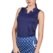 Load image into Gallery viewer, Sofibella Golf Colors Sleeveless Womens Golf Shirt - Navy/2X
- 5