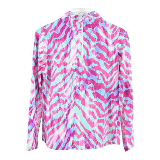 Gottex Zip Mock Womens Long Sleeve Sun Shirt - Pink Martinique/XL