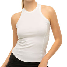 Load image into Gallery viewer, Lucky in Love One Love Rib Womens Tennis Tank Top - WHITE 110/XL
 - 11