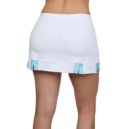 Sofibella White Racquet Aqua 13in Wmn Tennis Skirt