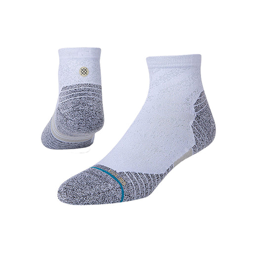 Stance Run Unisex Quarter Crew Socks - White/L