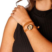 Load image into Gallery viewer, Calliope Coeur Lucky Locket Womens Bracelet - Tan/Rose Gold
- 2