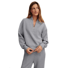 Load image into Gallery viewer, Varley Davidson Womens Half Zip Sweatshirt - Mid Blue Marl/L
 - 12