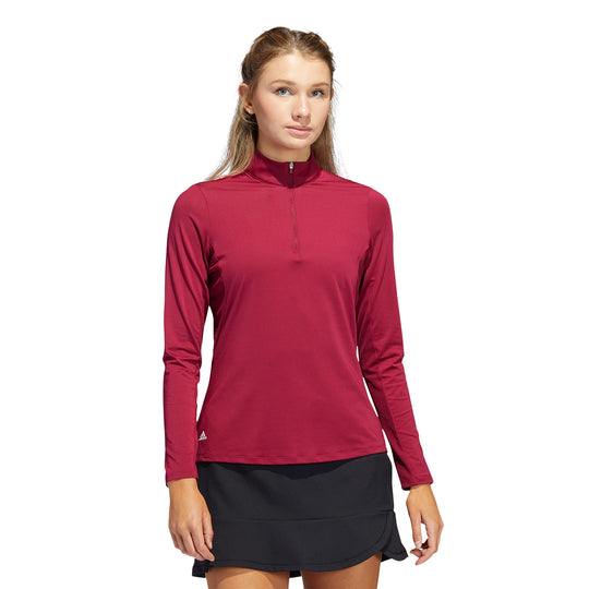 Adidas Ultimate365 Legacy Burgundy Womens Golf 1/2 Zip