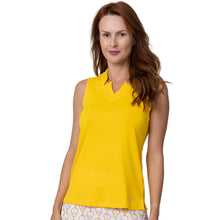 Load image into Gallery viewer, Sofibella Golf Colors Sleeveless Womens Golf Shrt - Yellow/2X
 - 16