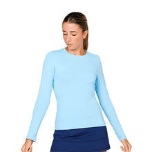 Load image into Gallery viewer, Sofibella UV Colors Womens LS Tennis Shirt - Cloud/2X
 - 9