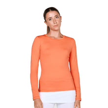 Load image into Gallery viewer, Sofibella UV Colors Womens LS Tennis Shirt - Nectarine/2X
- 7