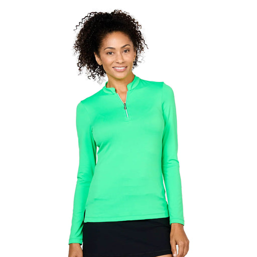 Sofibella  Womens 1/4 Zip Golf Shirt - Sprout/2X