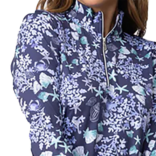Sofibella Long Sleeve UV Feather Wmns Golf 1/4 Zip