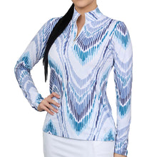 Load image into Gallery viewer, Sofibella Long Sleeve UV Feather Wmns Golf 1/4 Zip - Echo/2X
 - 11
