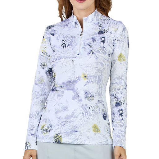 Sofibella Long Sleeve UV Feather Wmns Golf 1/4 Zip - Luna/XL