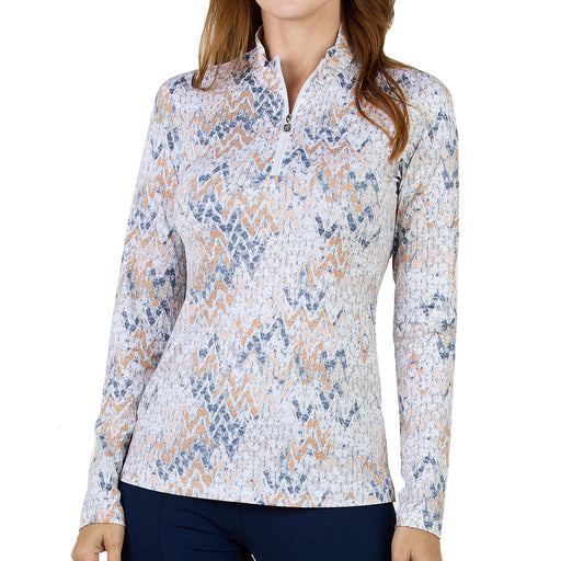 Sofibella Long Sleeve UV Feather Wmns Golf 1/4 Zip - Missy/M