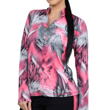 Load image into Gallery viewer, Sofibella Long Sleeve UV Feather Wmns Golf 1/4 Zip - Phoenix/1X
 - 23