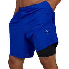 Load image into Gallery viewer, Sofibella SB Sport 7 in Mens Vented Tennis Shorts - Royal/1X
- 4