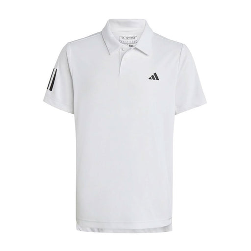 Adidas Club Tennis 3-Stripes Boys Tennis Polo - WHITE 100/XL