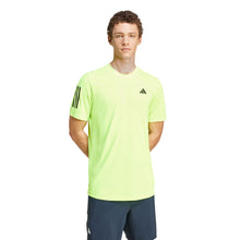 Load image into Gallery viewer, Adidas Club 3 Stripes Mens Tennis Shirt 1 - Lucid Lemon/XXL
 - 13