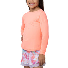 Load image into Gallery viewer, Sofibella UV Long Sleeve Girls Tennis Shirt 1 - Sorbet/XL
 - 9
