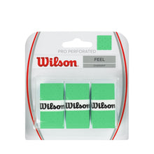 Load image into Gallery viewer, Wilson Pro Perforated Green 3-Pack Overgrip
- 2