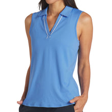 Load image into Gallery viewer, Puma Golf Cloudspun Piped Womens SL Golf Polo - Blue Skies/L
 - 1