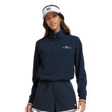 Load image into Gallery viewer, Wilson Davenport Woven Womens Tennis Pullover - Classic Navy/L
- 2