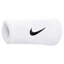 Load image into Gallery viewer, Nike Swoosh Double Wide Wristband 2-pack - White/Black
- 3