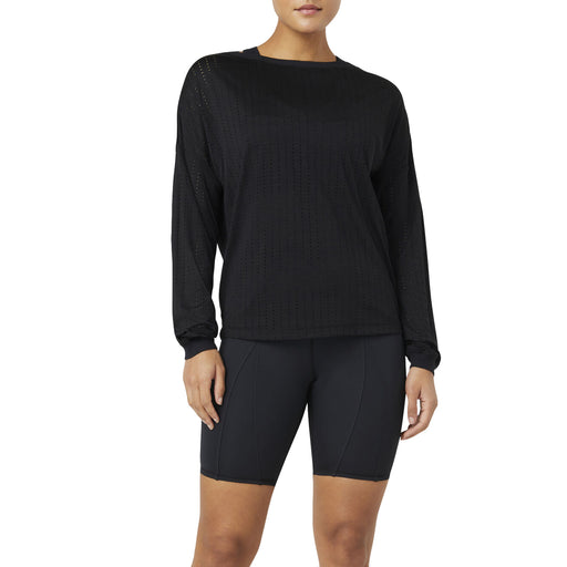 FILA Fi-Lux Mesh Long Sleeve Womens Top - BLACK 001/4X