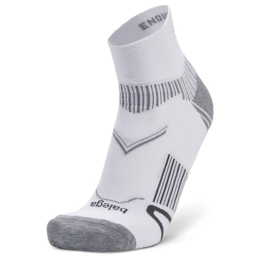 Balega Enduro Quarter Unisex Running Socks - White/Grey/XL