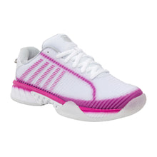Load image into Gallery viewer, K-Swiss x LIL Hypercourt Exp 2 Womens Tennis Shoes - Wt/Mulbrry/Slvr/B Medium/10.0
- 2