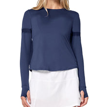 Load image into Gallery viewer, Lija Elite Pacer Long Sleeve Womens Tennis Shirt - Dark Navy/L
 - 3