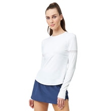 Load image into Gallery viewer, Lija Elite Pacer Long Sleeve Womens Tennis Shirt - White/L
 - 6