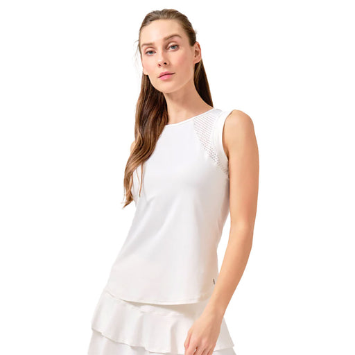 Lija Elite Power Womens Tennis Tank - White/XL