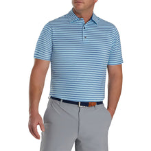 Load image into Gallery viewer, FootJoy Multi Stripe B Sky Ocean Mens Golf Polo - Blue Sky/Ocean/L
- 1