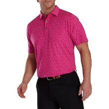 Load image into Gallery viewer, FootJoy Painted Floral Berry Mens Golf Polo - Berry/XXL
- 1