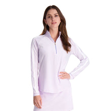 Load image into Gallery viewer, Fairway & Greene Eryn Zip Mock Womens Golf 1/4 Zip - Lilac/L
 - 1