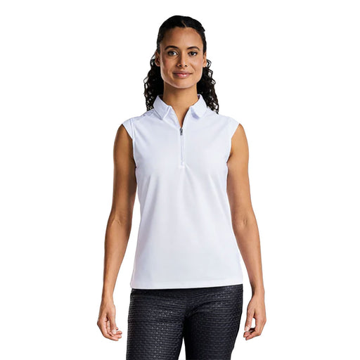 NVO Nikki II Womens Sleeveless Golf Polo - White/XXL