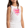 Lucky In Love Shock n Love Tie Girls Tennis Tank