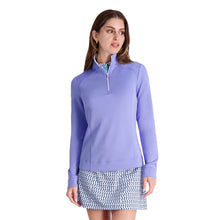 Load image into Gallery viewer, Fairway & Greene Wells Womens Golf Quarter-Zip - Blue Belle/L
 - 1