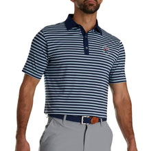 Load image into Gallery viewer, 2024 U.S. Open Stripe Mens Golf Polo - Navy/Light Blue/XL
- 1